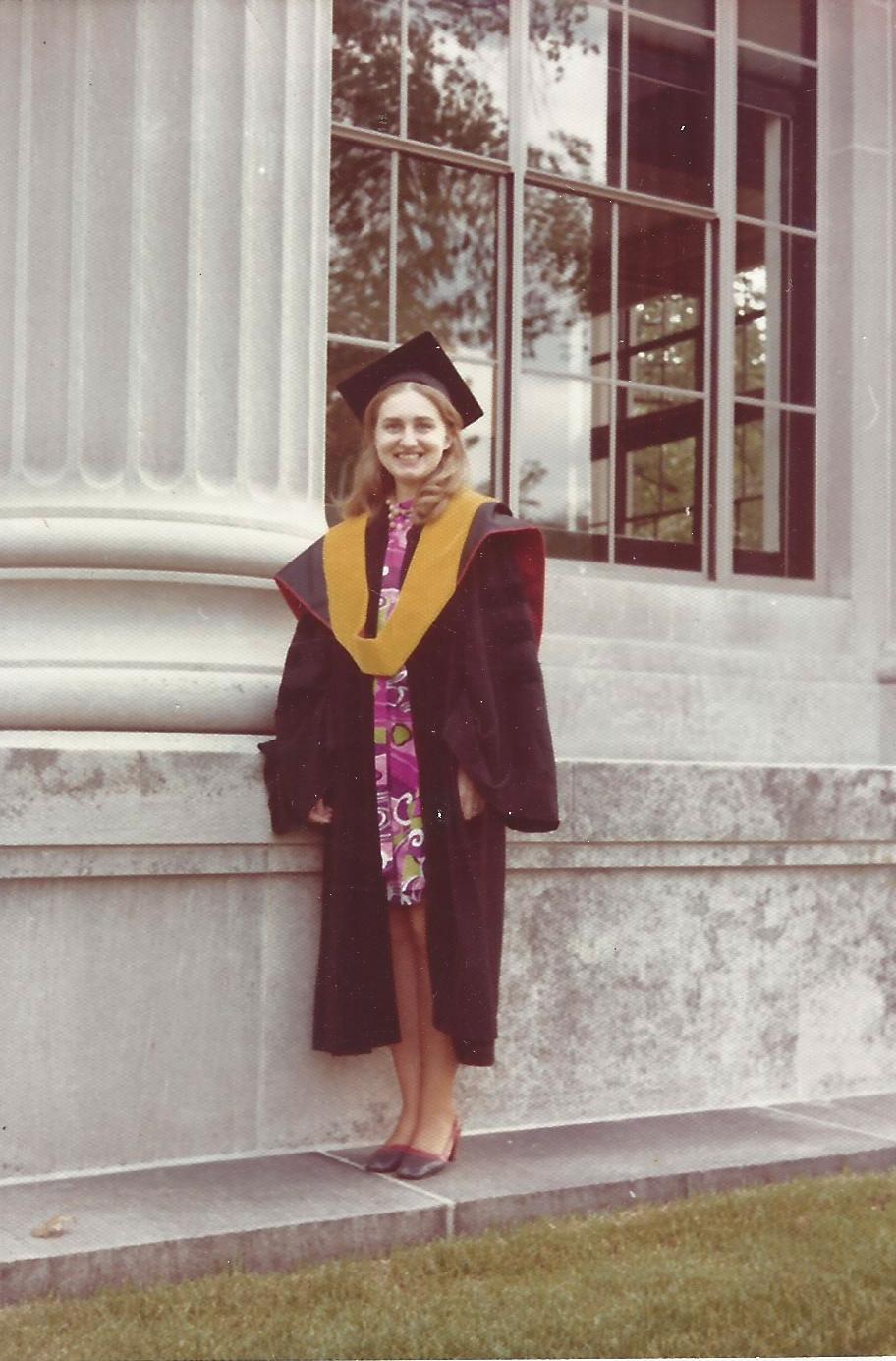 Sajdel-Sulkowska in a grad cap and gown