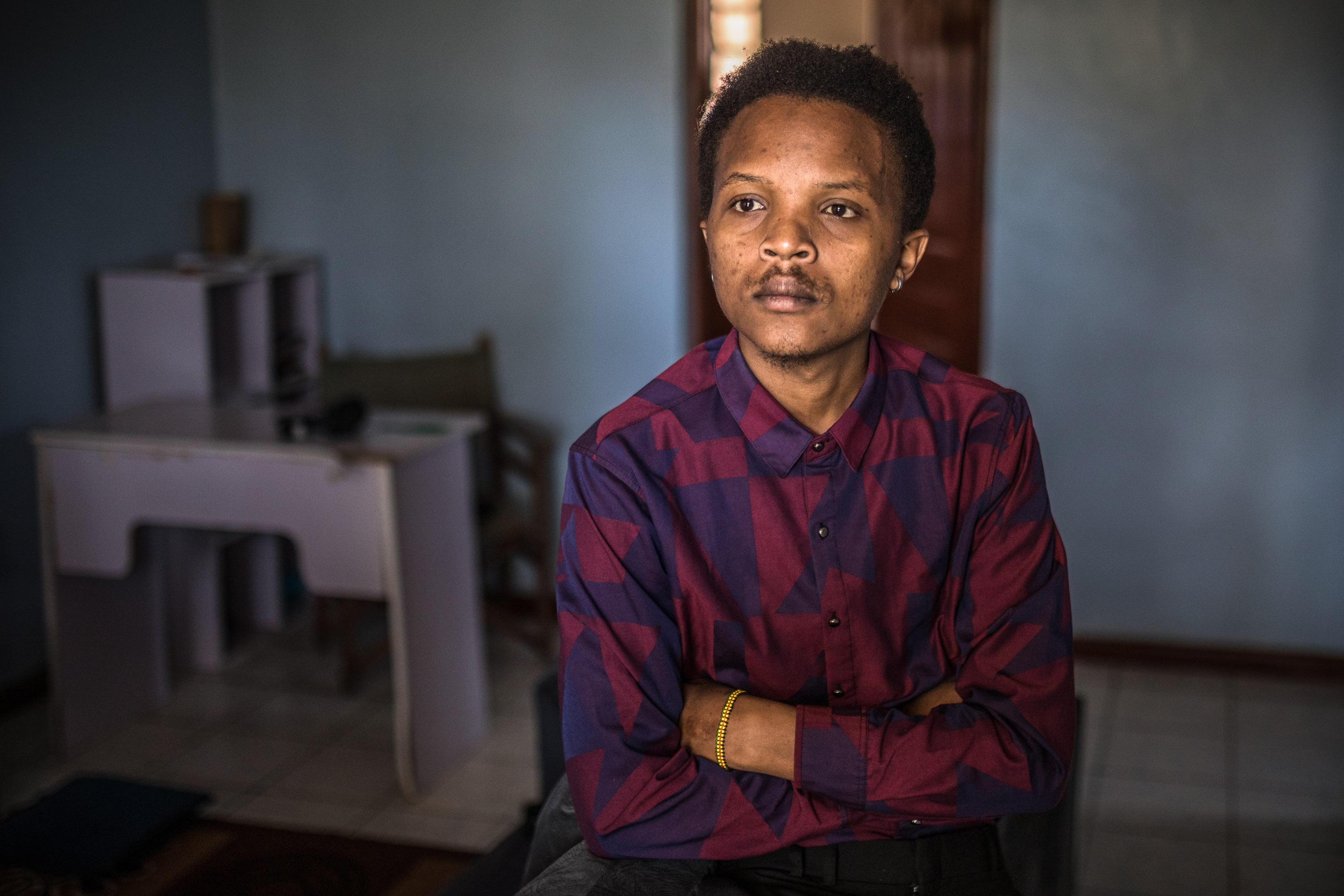 A portrait of Hempstone Ngare at his home in Nairobi, Kenya.